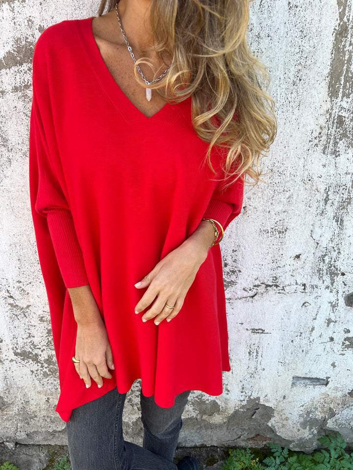 Céline | Oversized V-образно пуловер